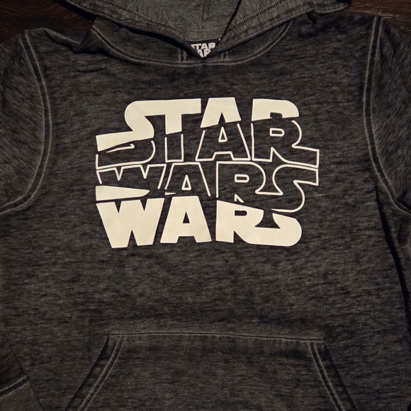 Star Wars Burn-out Hoodie printed with the "Star Wars" logo in size (XL 18/20) - Picture 2 of 5